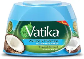 دابر فاتيكا كريم تصفيف الشعر بجوز الهند (10%) 125 مل - عرض خاص | Dabur Vatika H.cr. 125Ml Vt / Coconut (+10%) #