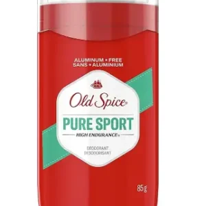 اولد سبايس ستيك مزيل العرق بيور سبورت 85جرام | Old Spice High Endurance Deod Stick 85G Pure Sport Alum. Free