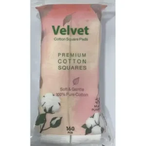 فيلفيت وسائد قطنية مستديرة متعددة الاغراض 160 وسادة | Velvet Premium Cotton Square 160 Pads