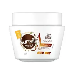 صانسيلك كريم للشعر بزيت جوز الهند لشعر خالى من الهيشان 210 مل | Sunsilk Styling H.cr. 210Ml Coconut / Frizz Proof