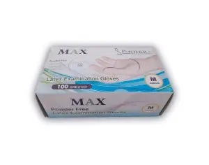 ماكس جوانتى لاتكس اسنان - وسط 100 قطعة | Max Gloves Latex Teeth - Medium 100 Piece