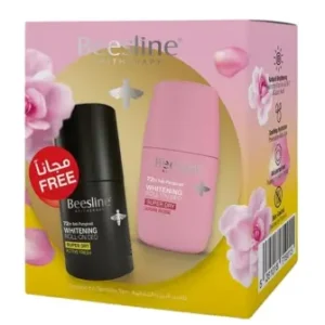 بيزلين رول اون مزيل عرق (جوري روز + اكتيف فريش) سوبر دراي50 مل (عرض خاص) | Beesline Deod. Roll On 50Ml (Jouri Rose + Active Fresh) Super Dry (#)
