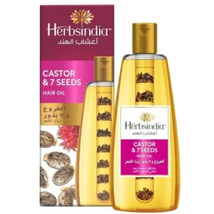 هيربس اينديا زيت الشعر زيت خروع و7 بذور 280 مل | Herbs India H.oil 280Ml Castor & 7 Seeds