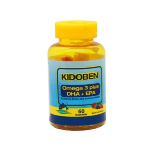 كيدوبين أوميجا-3 بلس دها + إيبا حلوى مطاطية 60 قطع | Kidoben Omega-3 Plus Dha + Epa Gummies 60 Pcs