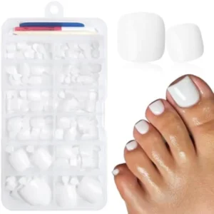كسوكابياوتي توي ظفر أرت ديكوراشن كيت 12قطع اظافر قدم سادة | Xucabeauty Toe Nail Art Decoration Kit 12pcs Nails Foot Plain
