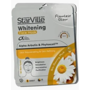 ستارفيل ماسك الوجه للتفتيح 1 قطعة | Starville Whitening Face Mask 1 Sheet