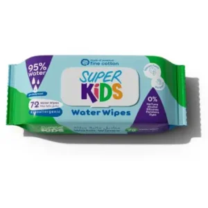 سوبركيدز مناديل مائية 72 قطعة | Superkids Water Wipes 72Pcs