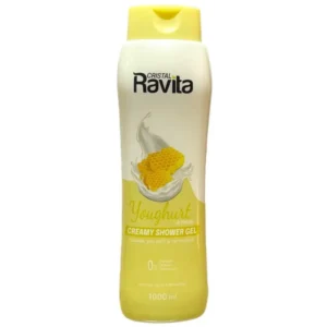 كريستال رافيتا كريامي جل استحمام 1000مل إيوجهورت&عسل (0615) | Cristal Ravita Creamy Shower Gel 1000ml Yoghurt&Honey (0615)
