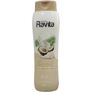 كريستال رافيتا كريامي جل استحمام 1000مل جوز الهند (0592) | Cristal Ravita Creamy Shower Gel 1000ml Coconut (0592)