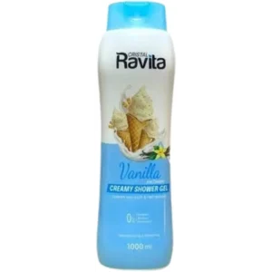 كريستال رافيتا كريامي جل استحمام 1000مل فانيليا آيس كريم (0622) | Cristal Ravita Creamy Shower Gel 1000ml Vanilla Ice Cream (0622)