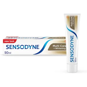 سنسوداين معجون أسنان 50مل مالتي كير&تفتيح (15%) # ذهبي | Sensodyne Toothpaste 50ml Multi Care&Whitening (15%) # Gold