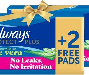 اولويز ماكسي بروتيكت بلس الوفيرا طويل 36 قطعة (عرض خاص) | Always Maxi Protect Plus Aloe Vera Long 36 Piece (Offer Special)