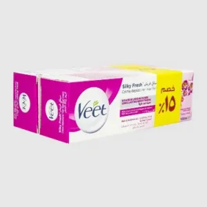 فيت كريم لازالة الشعر للبشرة العادية (خصم 15%) 2*100جرام (عرض خاص) | Veet H.remover Cr. 100Gm*2 Silk&Fresh Nor.sk. (15%) #