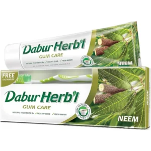 دابر عشبي معجون أسنان 140جم نيم / فريش جل # معجون+فرشاة | Dabur Herbal Toothpaste 140gm Neem / Fresh Gel # Paste+Brush