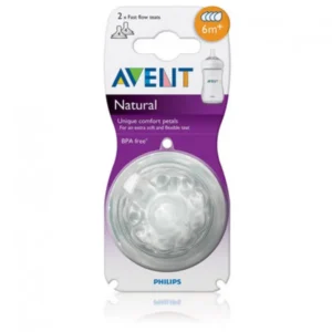 أفينت نيبل ناتشورال كثيف فيد +6إم 2قطع رقم.74126 حلمه ناتشورال تغذيه سميكه 2ق | Avent Nipple Natural Thick Feed +6m 2pcs No.74126 Nipple Natural Tghdhyh Smykh 2Q