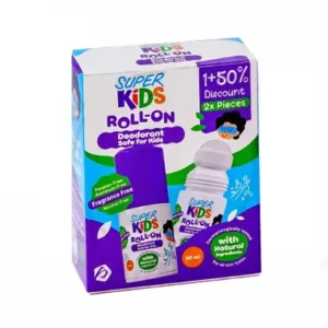 سوبر كيدز رول اون بدون رائحة 30مل (1+1 50%) (عرض خاص) | Super Kids Roll On Without Scent 30Ml (1+1 50%) (Offer Special)