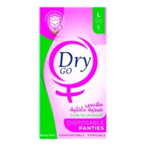 جاف جو ديسبوسابل بانتيس 6قطع لارج ملابس صحية داخلية | Dry Go Disposable Panties 6pcs Large Mlabs Sanitary Dakhlya