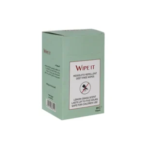 وايب إيت موسكيتو ريبيلينت ديت فري مناديل 20قطع (جديد) | Wipe It Mosquito Repellent Deet Free Wipes 20pcs (New)
