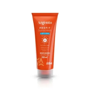 ارجنتو بروفيت صن سكرين لوشن بدرجة حماية +50 درجة فيتامين هـ 120مل | Argento Profit Sunscreen Lotion Spf50+ 120Ml Vit.e