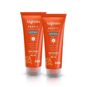 ارجنتو بروفيت صن سكرين لوشن بدرجة حماية +50 درجة فيتامين هـ 60مل (1+1) (عرض خاص) | Argento Profit Sunscreen Lotion Spf50+ 60Ml Vit.e (1+1) #