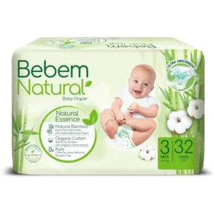 بيبيم ناتشورال بانتس ميدي رقم.3 32قطع (4) حفاضة | Bebem Natural Pants Midi No.3 32pcs (4) Diaper