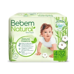 بيبيم ناتشورال بانتس ماكسي رقم.4 32قطع (4) حفاضة | Bebem Natural Pants Maxi No.4 32pcs (4) Diaper