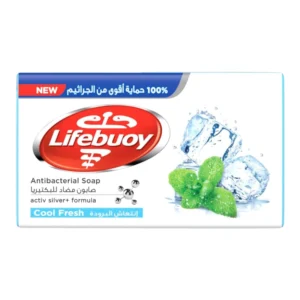 لايفبوي ضد البكتيريا صابون 4إكس165جم كول فريش (20%) (#) انتعاش البرودة | Lifebuoy Anti Bacterial Soap 4x165gm Cool Fresh (20%) (#) Freshness Albrwda