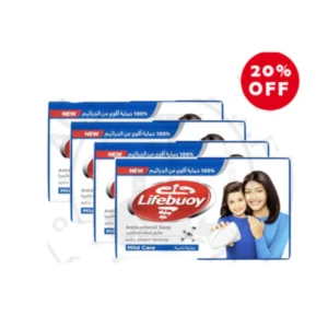 لايفبوي ضد البكتيريا صابون 4إكس165جم ميلد كير (20%) (#) عناية ناعمة | Lifebuoy Anti Bacterial Soap 4x165gm Mild Care (20%) (#) Care Soft
