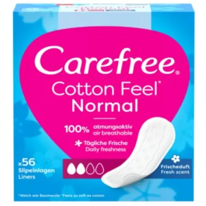 جونسون آند جونسون.كير قطن فيل فريش سسينت 56قطع عادي | J&J.Carefree Cotton Feel Fresh Scent 56pcs Normal