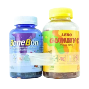 ليرو جومي سي + بينيبون مولتيفيتامينس حلوى مطاطية (120 + 60) قطع (1+1) # | Lero Gummy C + Benebon Multivitamins Gummies (120 + 60) Pcs (1+1) #