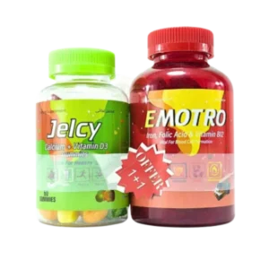 إيموترو حديد + جيلسي حلوى مطاطية (120 + 60) قطع (1+1) # | Emotro Iron + Jelcy Gummies (120 + 60) Pcs (1+1) #
