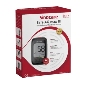 سينوكير ماكس 3 جهاز قياس السكر فى الدم + 75 شريط (عرض خاص) | Sinocare Max 3 Device Qyas Sugar In Blood + 75 Strip (Offer Special)