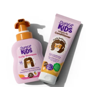 سوبركيدز كيرلي (شامبو 300مل + ليف ان بلسم 250مل) (عرض خاص) | Superkids Curly Shampoo 300Ml+Leave-In Cond. 250Ml (#)