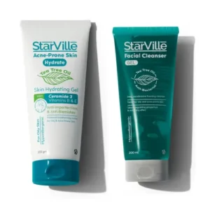 ستارفيل (غسول للبشرة 200مل + مرطب البشرة المعرضة للحبوب 200جم) (عرض خاص) | Starville (F.cleanser 200Ml+Acne Prone Skin Hydrate Gel 200Gm) (#)