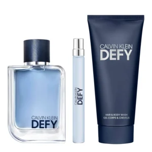 كالفن كلين.بي. ديفي طقم 3قطع (أو دو تواليت 100مل + أو دو تواليت 10مل + بو.غسول 100مل) | Calvin Klein.P. Defy Set 3pcs (Edt 100ml + Edt 10ml + Bo.Wash 100ml)