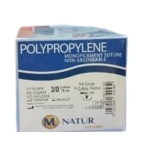 إم ناتور بوليبروبيلين سوتور 3/0 (2 ميتريك) 75 سم (26 مم) خيوط جراحية | M Nature Polypropylene Suture 3/0 (2 Metric) 75 Cm (26 Mm) Sutures Jrahya