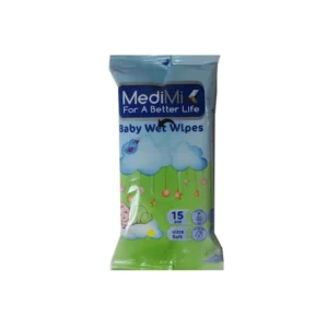 ميدي ميكس بيبي وايبس مناديل مبللة 15 منديل | Medimix Baby Wet Wipes 15Pcs