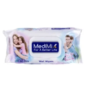 ميدي ميكس فاميلي وايبس مناديل مبللة 80 منديل | Medimix Family Wet Wipes 80Pcs