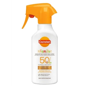 كاروتين فاميلي صن كير سبراي حليب للوجه و الجسم بعامل حماية 50 - 270مل | Carotene Famyly Sun Care Spray Milk Face And Body Factor Protection 50 - 270Ml