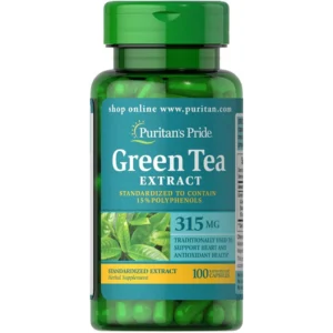 أخضر شاي خلاصة 315 مجم 100 كبسولة (بيوريتانز برايد) | Green Tea Extract 315 Mg 100 Cap (Puritans Pride)