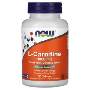 ناو إل-كارنيتين 1000 مجم 50 قرص | Now L-Carnitine 1000 Mg 50 Tab