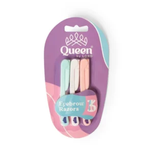 كوين باي لورد إيبرو رازور 3قطع مولتيكولور إف/دبليو (كيو105) | Queen By Lord Eyebrow Razor 3pcs Multicolour F/W (Q105)