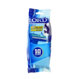 لورد ديسبوس.رازورس 10قطع توين بلاديس دبليو/ لوبريكاتينج ستريب (إل156إم) | Lord Dispos.Razors 10pcs Twin Blades W/ Lubricating Strip (L156m)