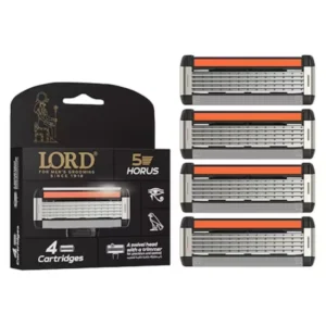 لورد هوروس 5 بلاد رازور عبوات إعادة تعبئة - 4 خرطوشة (له5094) | Lord Horus 5 Blade Razor Refills - 4 Cartridges (Lh5094)