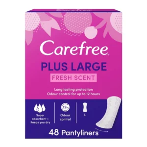 جونسون آند جونسون.كير بلس لارج فريش أونسسينت 48قطع بدون عطر | J&J.Carefree Plus Large Fresh Unscent 48pcs Without Perfume