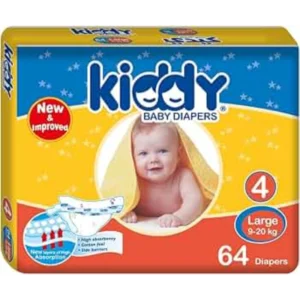 سانيتا كيدي حفاضات رقم.4 جامبو لارج 64قطع (3) | Sanita Kiddy Diaper No.4 Jumbo Large 64pcs (3)