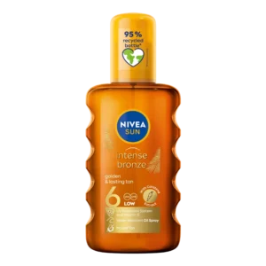 نيفيا شمس إنتنس برونز تان زيت سبراي. 200مل لو معامل حماية6 (25%) (#) | Nivea Sun Intense Bronze Tan Oil Spr. 200ml Low Spf6 (25%) (#)