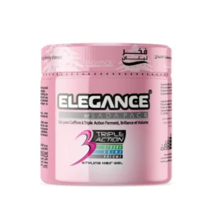 إليجانس شعر تصفيف جل 250جم تريبل أكشن وردي | Elegance Hair Styling Gel 250gm Triple Action Pink