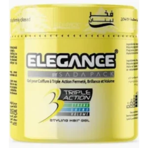 إليجانس شعر تصفيف جل 250جم تريبل أكشن إيلو | Elegance Hair Styling Gel 250gm Triple Action Yellow