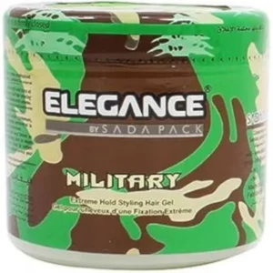 إليجانس شعر تصفيف جل 250جم تريبل أكشن ميليتاري | Elegance Hair Styling Gel 250gm Triple Action Military